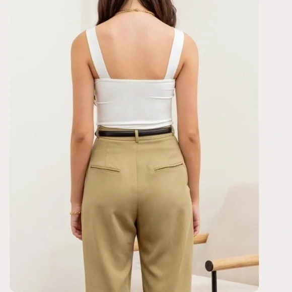 The Workshop Tank Top Bundle Size Large Pink And White Square Neckline Stretch - Picture 3 of 14